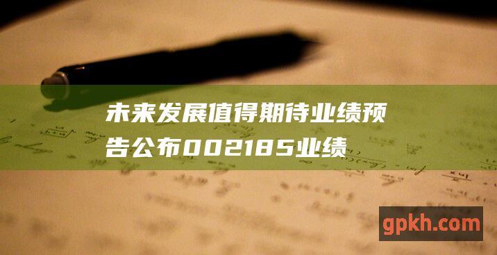 未来发展值得期待 业绩预告公布 002185 业绩亮眼 华天科技