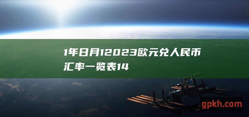 1 年 日 月 1 2023 欧元兑人民币汇率一览表 14