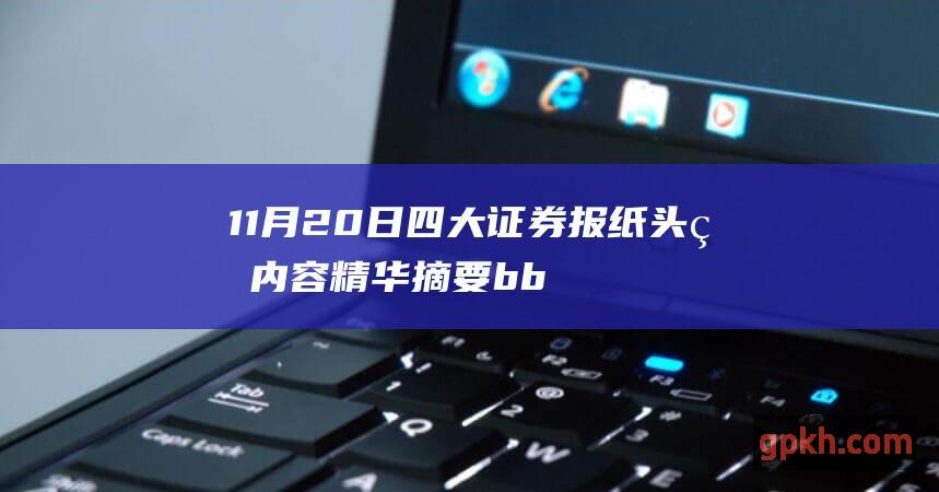 11月20日 四大证券报纸头版内容精华摘要 b b